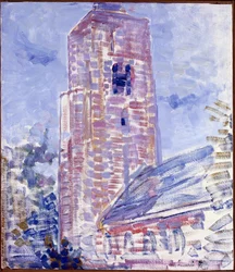 Church at Oostkapelle, Nave and Tower, 1909